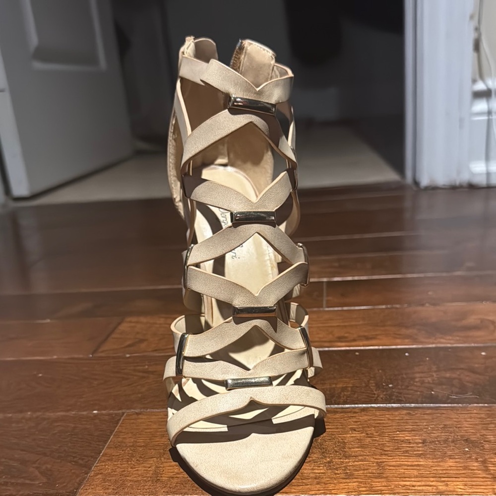 Sergio Zelcer Tan Strappy Heels